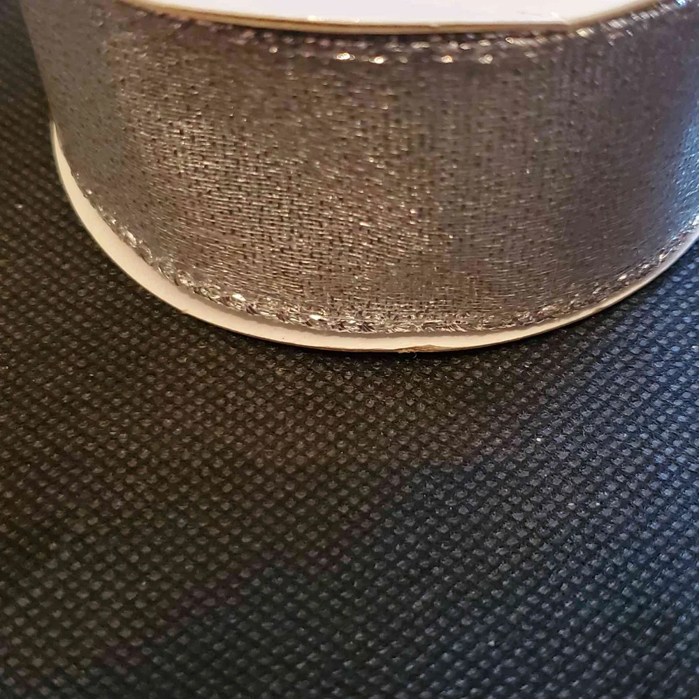 Gold(2) And Silver(2) Wired Ribbon w/Metallic Edge | 1.5" x 5 yards | 4 Rolls | - Picture 3 of 4